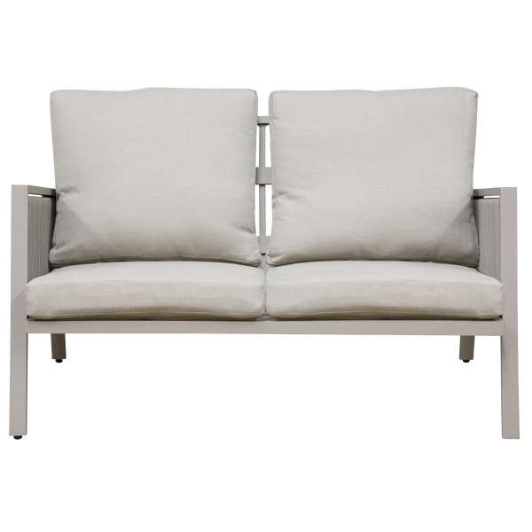 Dellonda DG56  Fusion Aluminium Outdoor Sofa, Arm Chairs & Coffee Table Set 4pc