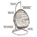 Dellonda DG60  Single Swinging Egg Chair with Cushion