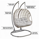 Dellonda DG61  Double Swinging Egg Chair with Cushion