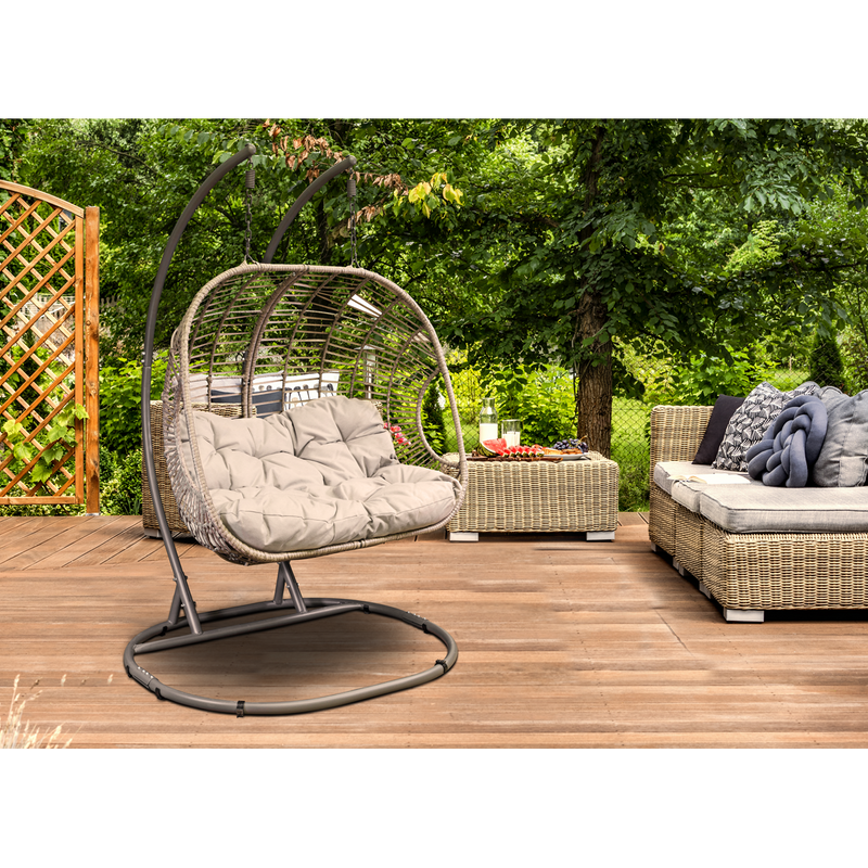 Dellonda DG61  Double Swinging Egg Chair with Cushion