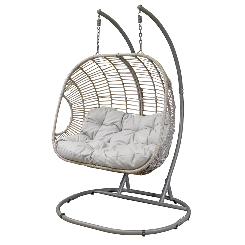 Dellonda DG61  Double Swinging Egg Chair with Cushion