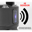 Dellonda DG62  Bistro Table with 1200W Heater, 65cm, Black/Stainless Steel