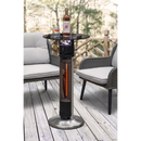 Dellonda DG63  Bistro Table with 1600W Heater, 95cm, Black/Stainless Steel