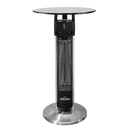 Dellonda DG63  Bistro Table with 1600W Heater, 95cm, Black/Stainless Steel