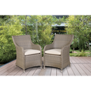 Dellonda DG64  Chester Rattan Wicker Outdoor Garden Dining Chairs 2pc