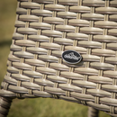 Dellonda DG65  Chester Rattan Wicker Round Outdoor Table with Tempered Glass Top