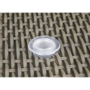 Dellonda DG67  Chester Rattan Wicker Round Outdoor Dining Table with Tempered Glass Top