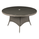 Dellonda DG67  Chester Rattan Wicker Round Outdoor Dining Table with Tempered Glass Top