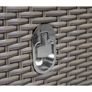 Dellonda DG68  Chester Rattan Wicker Outdoor Recliner Loungers & Table Set 5pc