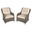 Dellonda DG69  Chester Rattan Wicker Outdoor Armchairs 2pc