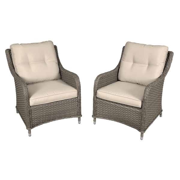 Sealey DG69 Dellonda Chester Rattan Wicker Outdoor Armchairs 2pc