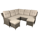 Dellonda DG72  Chester Rattan Wicker Outdoor 5-Seater Corner Sofa Set 4pc