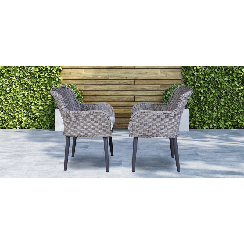 Sealey DG76 Dellonda Buxton Rattan Wicker Outdoor Chairs Set 2pc