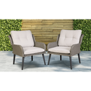 Dellonda DG79  Buxton Rattan Wicker Outdoor Chair Set 2pc