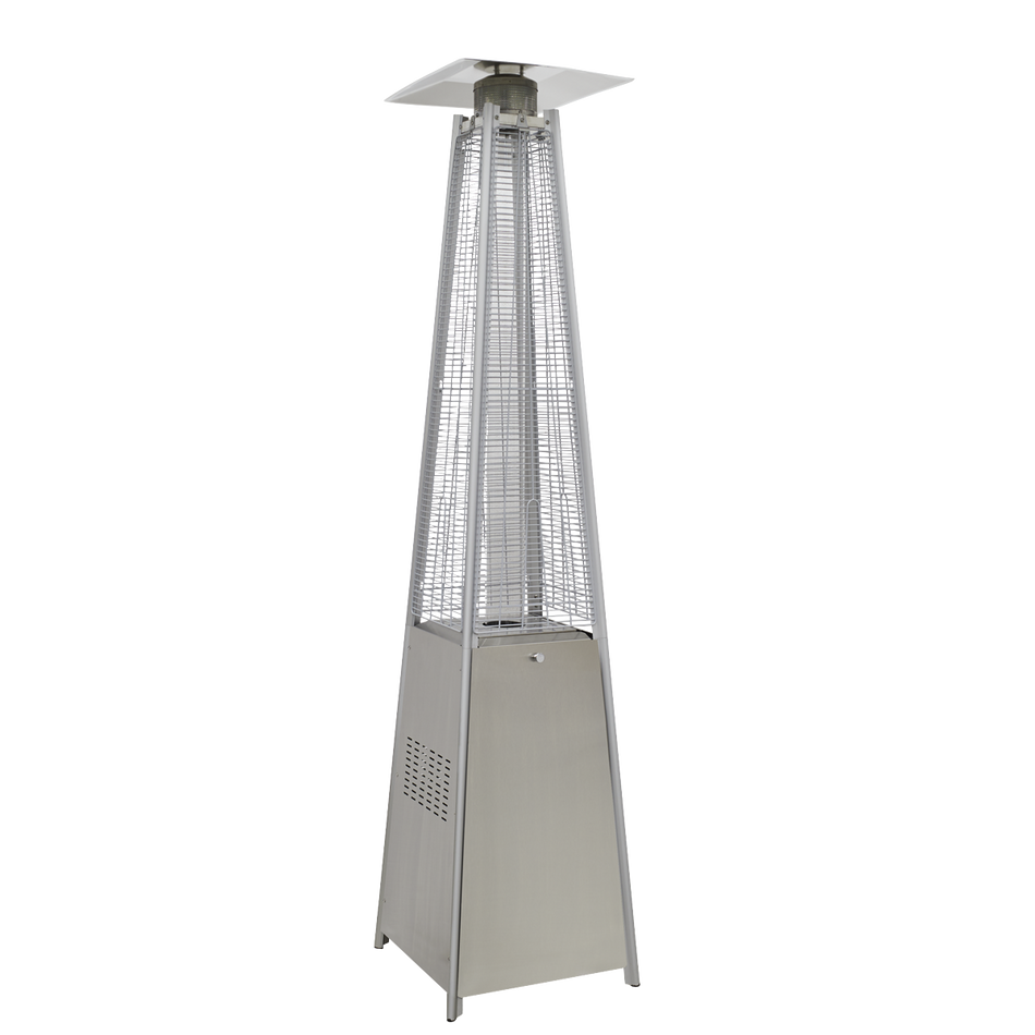 Dellonda DG99  13kW Pyramid Gas Patio Heater 13kW Commercial/Garden Use - Stainless Steel