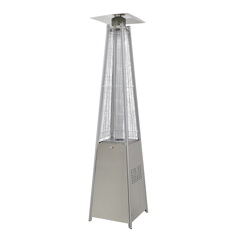 Sealey DG99 Dellonda 13kW Pyramid Gas Patio Heater 13kW Commercial/Garden Use - Stainless Steel