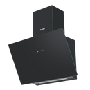 Baridi DH105  Angled Chimney Cooker Hood with Touch Controls & Carbon Filters 60cm - Black Glass