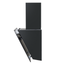 Baridi DH105  Angled Chimney Cooker Hood with Touch Controls & Carbon Filters 60cm - Black Glass