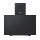 Baridi DH105  Angled Chimney Cooker Hood with Touch Controls & Carbon Filters 60cm - Black Glass