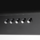 Baridi DH106  Angled Chimney Cooker Hood with Carbon Filters & LED Lamp 90cm, Energy Class A - Black Glass