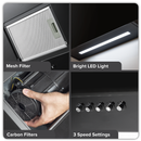 Baridi DH106  Angled Chimney Cooker Hood with Carbon Filters & LED Lamp 90cm, Energy Class A - Black Glass