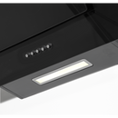 Baridi DH106  Angled Chimney Cooker Hood with Carbon Filters & LED Lamp 90cm, Energy Class A - Black Glass