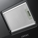 Baridi DH106  Angled Chimney Cooker Hood with Carbon Filters & LED Lamp 90cm, Energy Class A - Black Glass