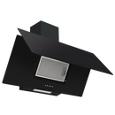 Baridi DH106  Angled Chimney Cooker Hood with Carbon Filters & LED Lamp 90cm, Energy Class A - Black Glass