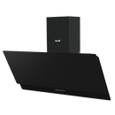 Baridi DH106  Angled Chimney Cooker Hood with Carbon Filters & LED Lamp 90cm, Energy Class A - Black Glass