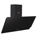 Baridi DH106  Angled Chimney Cooker Hood with Carbon Filters & LED Lamp 90cm, Energy Class A - Black Glass