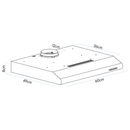 Baridi DH107  Visor Cooker Hood Extractor Fan 60cm - Black