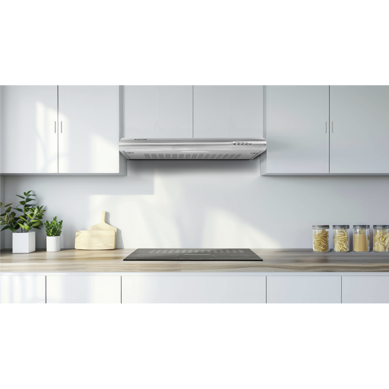 Baridi DH108  Visor Cooker Hood Extractor Fan 60cm - Stainless Steel