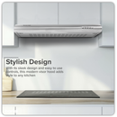 Baridi DH108  Visor Cooker Hood Extractor Fan 60cm - Stainless Steel