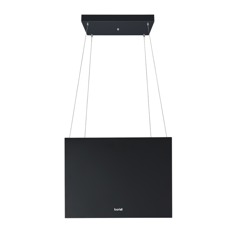 Baridi DH109  Square Island Cooker Hood 40cm - Black