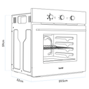 Baridi DH110  Built-In 5-Function Fan Assisted Oven with Timer 60cm, 55L Capacity - Black