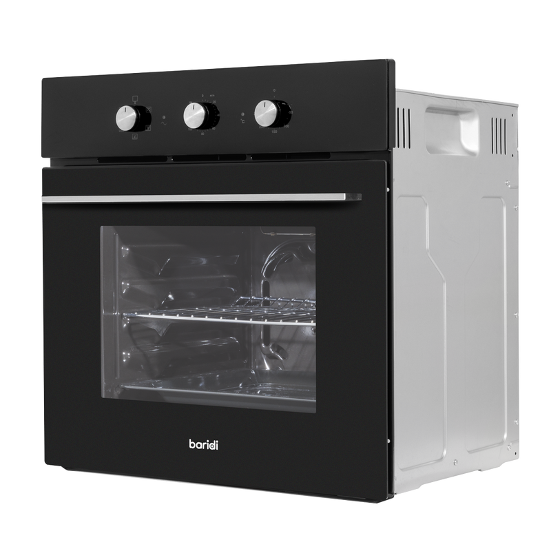 Baridi DH110  Built-In 5-Function Fan Assisted Oven with Timer 60cm, 55L Capacity - Black