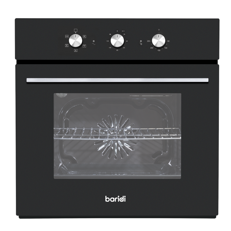 Baridi DH110  Built-In 5-Function Fan Assisted Oven with Timer 60cm, 55L Capacity - Black