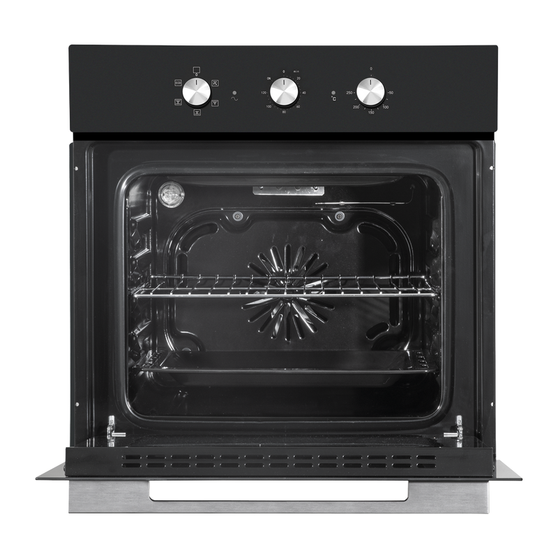 Baridi DH110  Built-In 5-Function Fan Assisted Oven with Timer 60cm, 55L Capacity - Black
