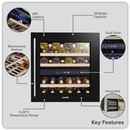 Baridi DH117  36 Bottle Wine Fridge & Cooler 60cm