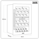 Baridi DH118  57 Bottle Dual Zone Wine Fridge & Cooler 60cm