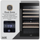 Baridi DH118  57 Bottle Dual Zone Wine Fridge & Cooler 60cm