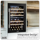 Baridi DH118  57 Bottle Dual Zone Wine Fridge & Cooler 60cm