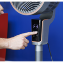 Baridi DH141  Pedestal Fan with Remote Control & 12hr Timer 12" - Grey