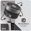 Baridi DH141  Pedestal Fan with Remote Control & 12hr Timer 12" - Grey