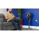 Baridi DH141  Pedestal Fan with Remote Control & 12hr Timer 12" - Grey