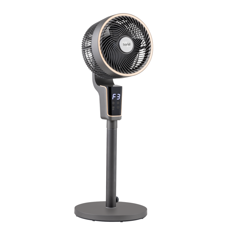 Baridi DH141  Pedestal Fan with Remote Control & 12hr Timer 12" - Grey