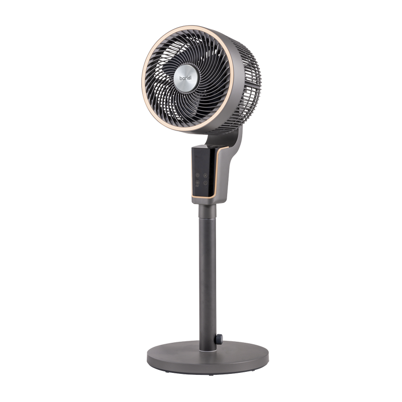Baridi DH141  Pedestal Fan with Remote Control & 12hr Timer 12" - Grey