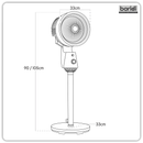Baridi DH142  Pedestal Fan with Manual Control 10" - Grey