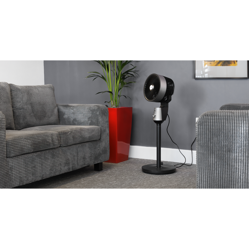 Baridi DH142  Pedestal Fan with Manual Control 10" - Grey