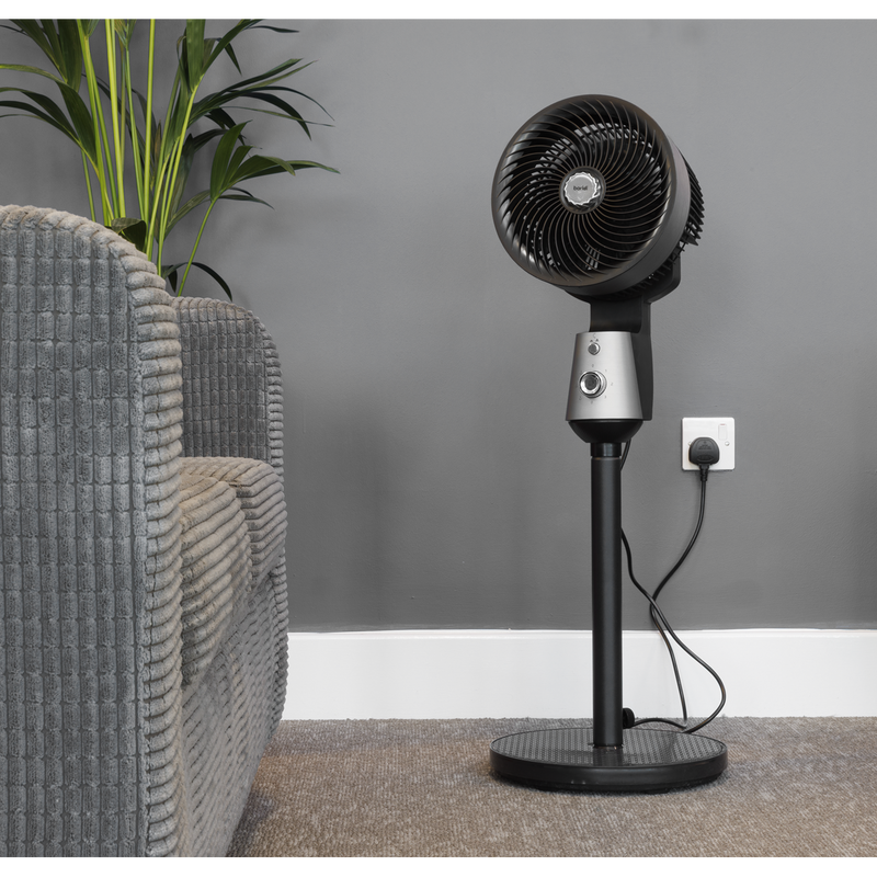 Baridi DH142  Pedestal Fan with Manual Control 10" - Grey
